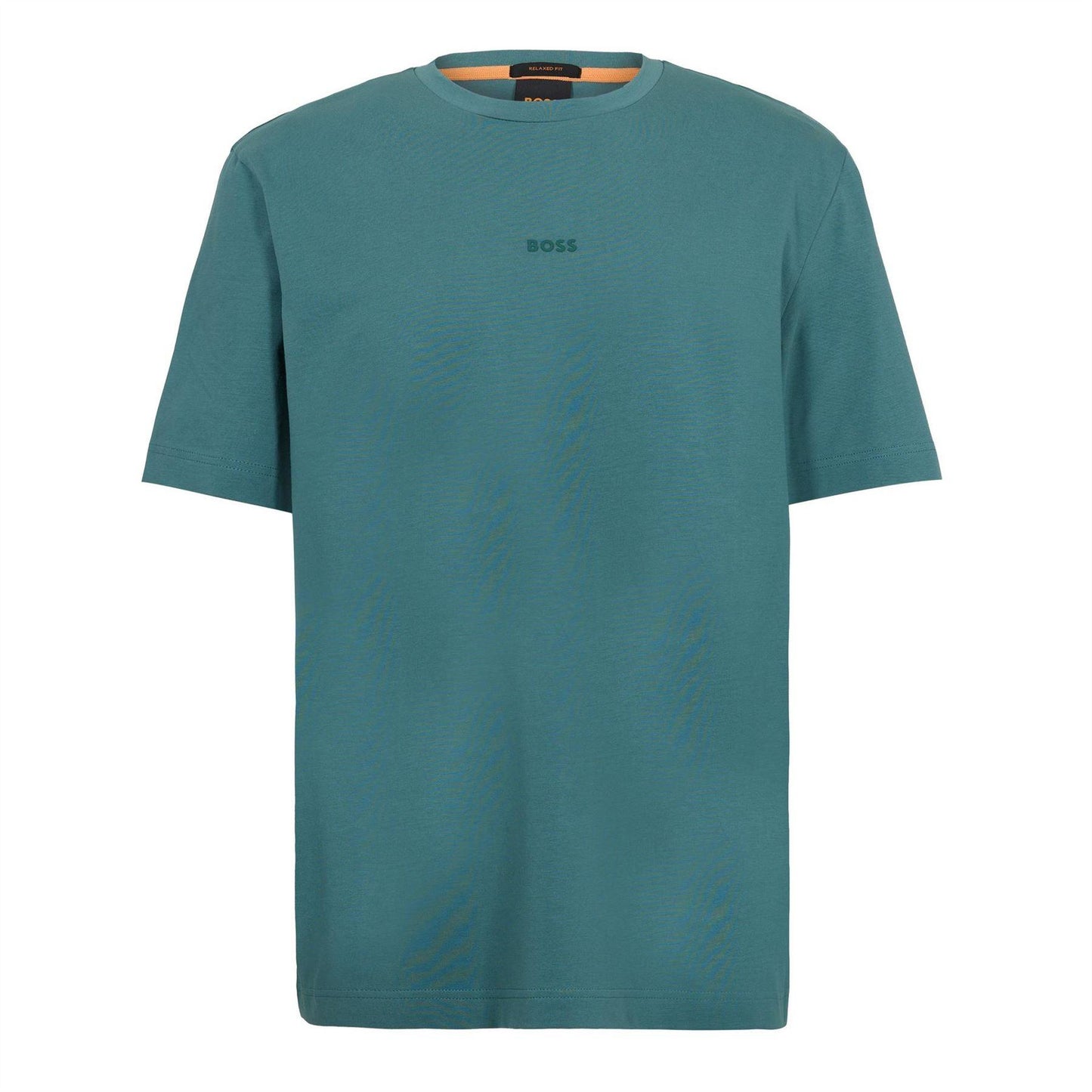 Dark Green - Front - Boss Mens Tchup Logo Oversized T-Shirt
