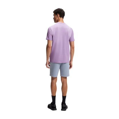 Purple - Back - Boss Mens Tchup Logo Oversized T-Shirt