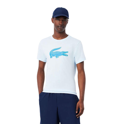 Blue - Lifestyle - Lacoste Mens Large Logo Sport T-Shirt