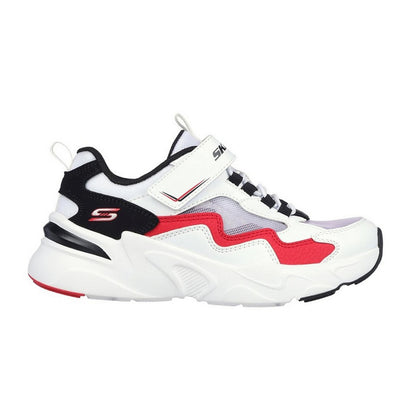 White-Red-Black - Back - Skechers Childrens-Kids Mesh Trainers