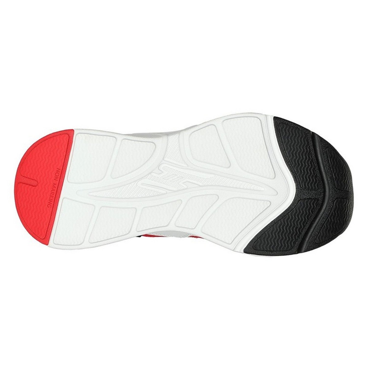 White-Red-Black - Pack Shot - Skechers Childrens-Kids Mesh Trainers