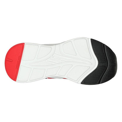 White-Red-Black - Pack Shot - Skechers Childrens-Kids Mesh Trainers