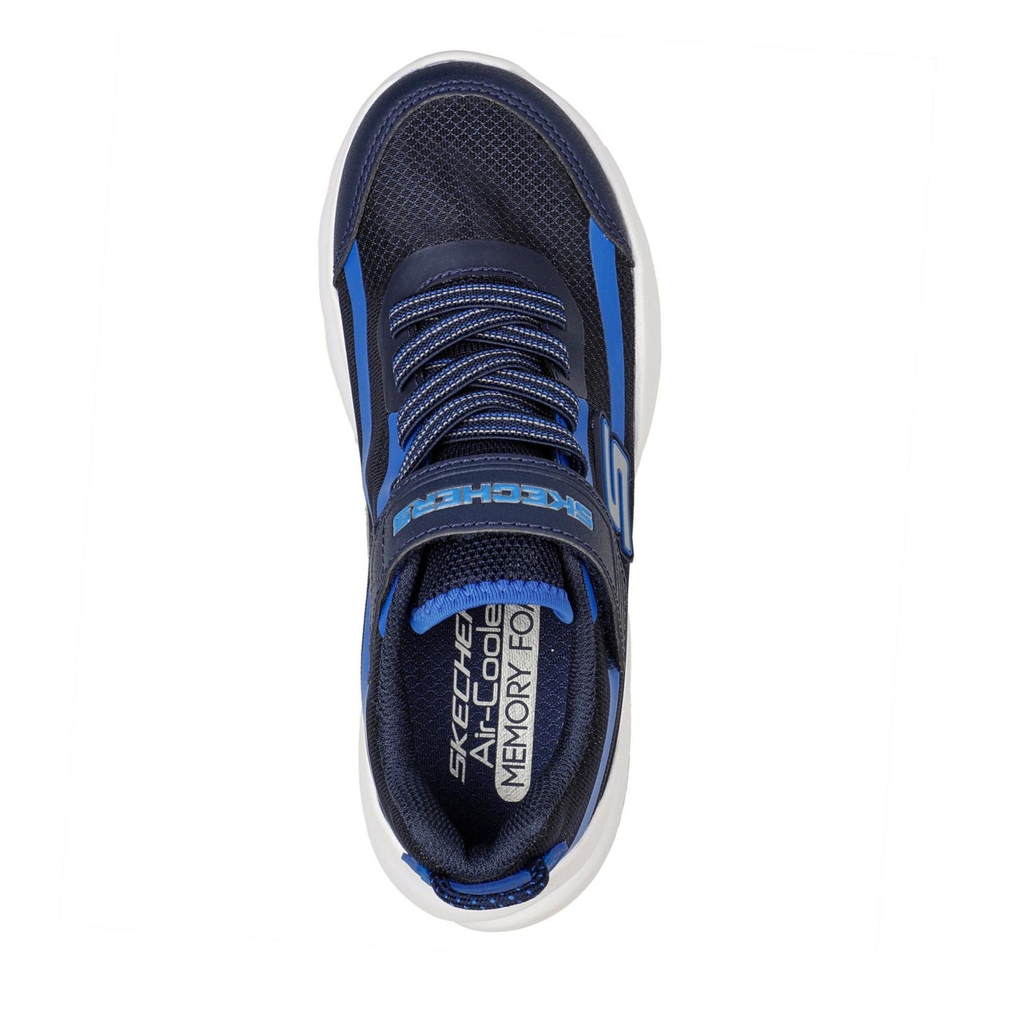 Navy-Blue - Side - Skechers Childrens-Kids Razor Trainers
