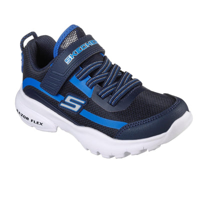 Navy-Blue - Lifestyle - Skechers Childrens-Kids Razor Trainers