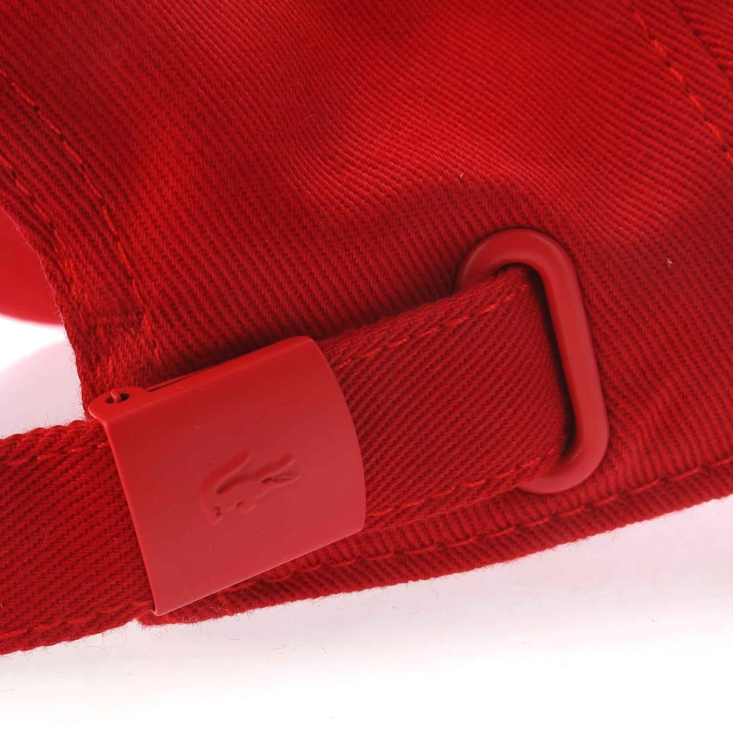 Red - Pack Shot - Lacoste Unisex Adult Adjustable Cotton Twill Baseball Cap