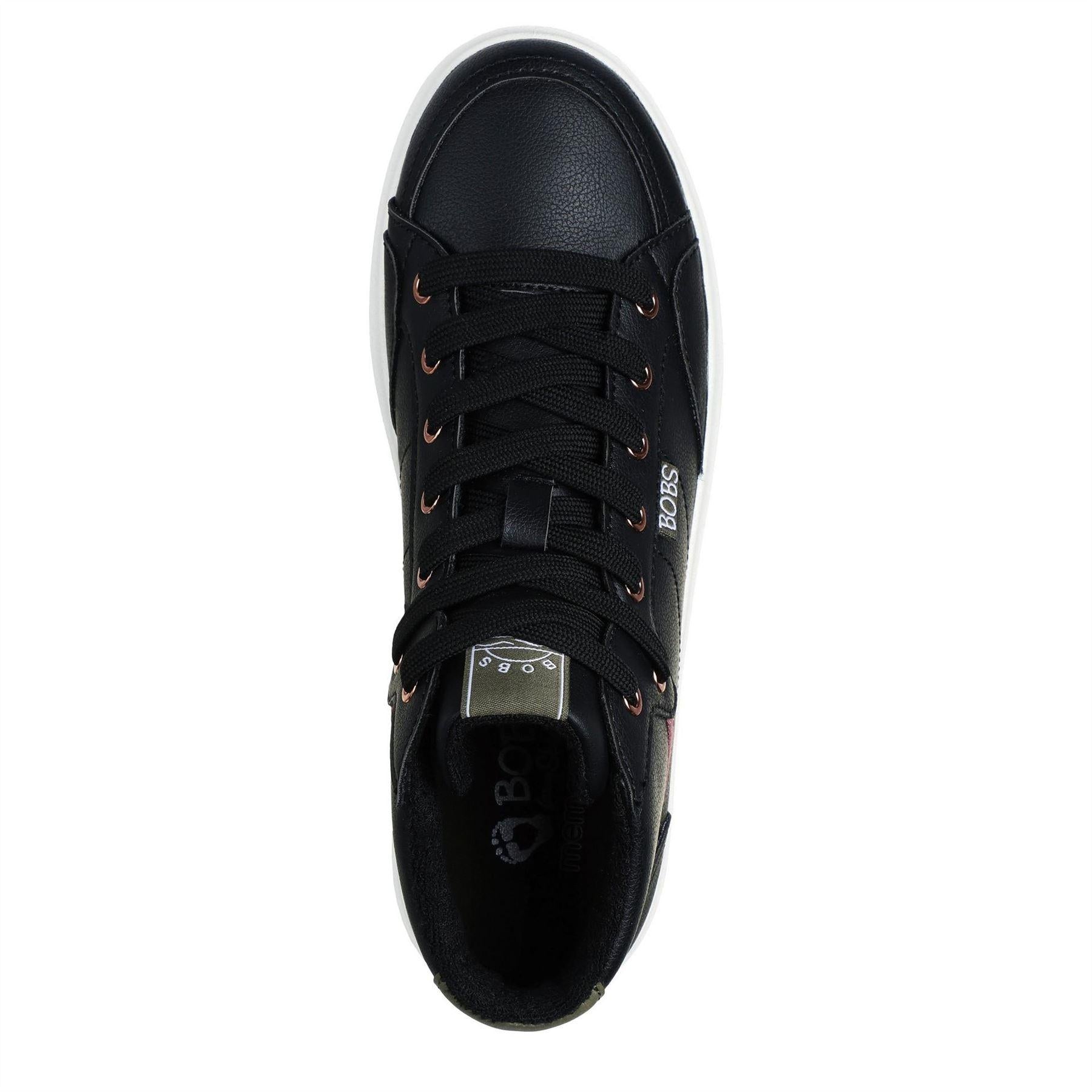 Black - Lifestyle - Skechers Womens-Ladies Bobs DVine Trainers