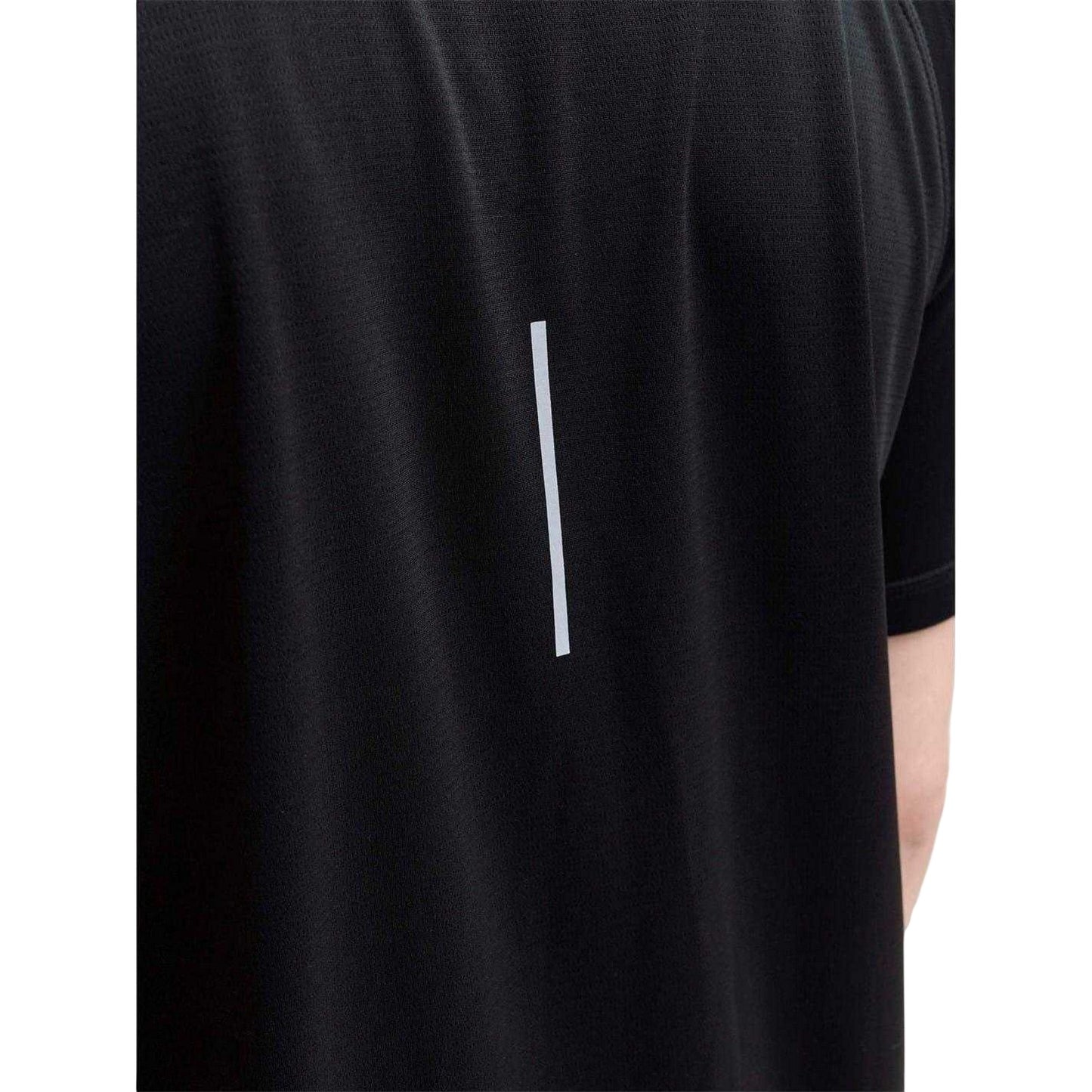Black - Side - Jack And Jones Mens Plain Logo Active T-Shirt