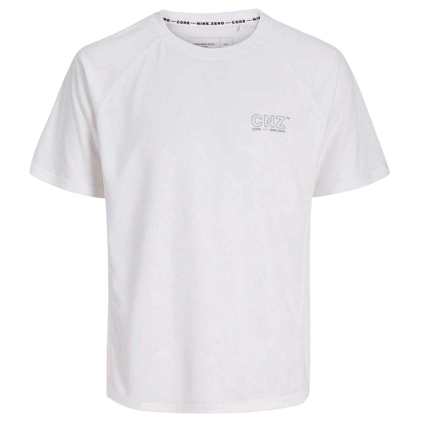 Bright White - Front - Jack And Jones Mens Plain Logo Active T-Shirt