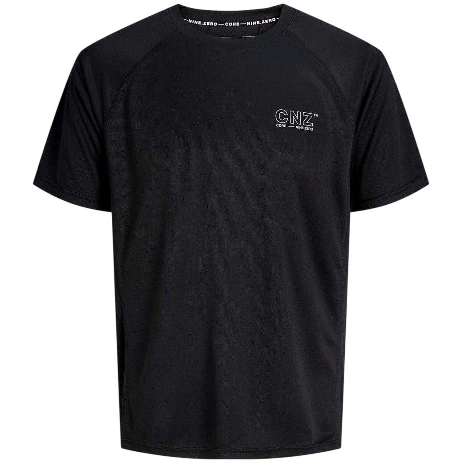 Black - Front - Jack And Jones Mens Plain Logo Active T-Shirt