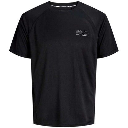 Black - Front - Jack And Jones Mens Plain Logo Active T-Shirt
