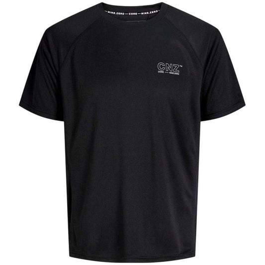 Black - Front - Jack And Jones Mens Plain Logo Active T-Shirt
