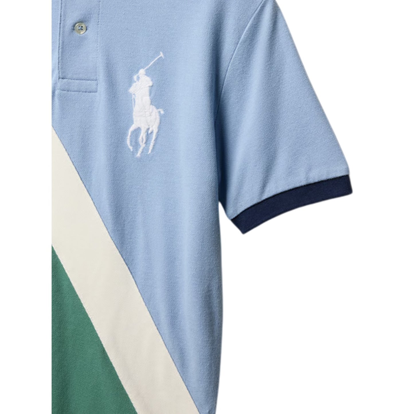 Chambray Blue - Lifestyle - Ralph Lauren Boys Colour Block Polo Shirt