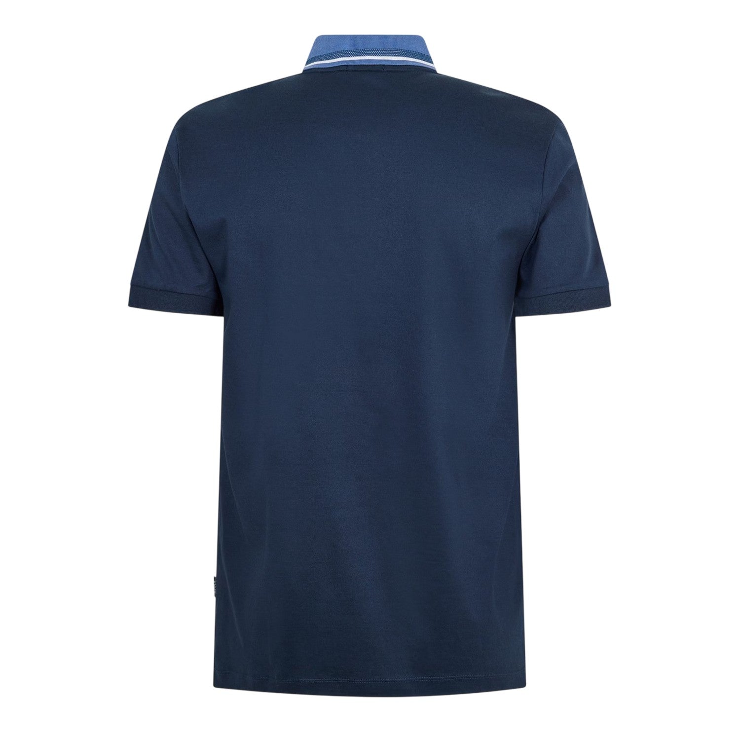 Dark Blue - Back - Boss Mens Contrast Detail Short-Sleeved Polo Shirt