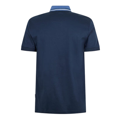 Dark Blue - Back - Boss Mens Contrast Detail Short-Sleeved Polo Shirt