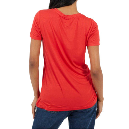 True Red - Back - Brave Soul Womens-Ladies Plain Lace Up T-Shirt