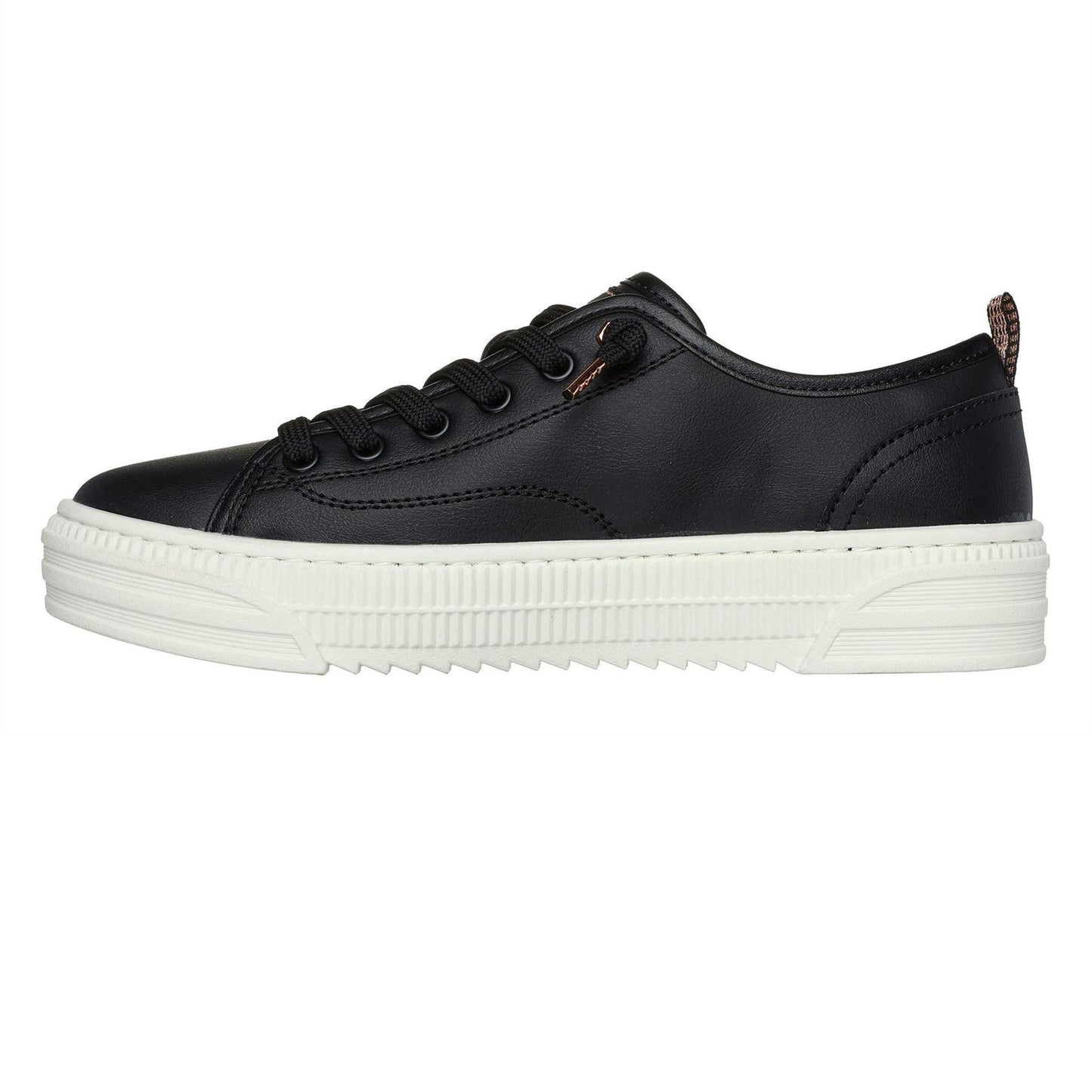 Black - Back - Skechers Womens-Ladies Bobs Copa Platform Trainers