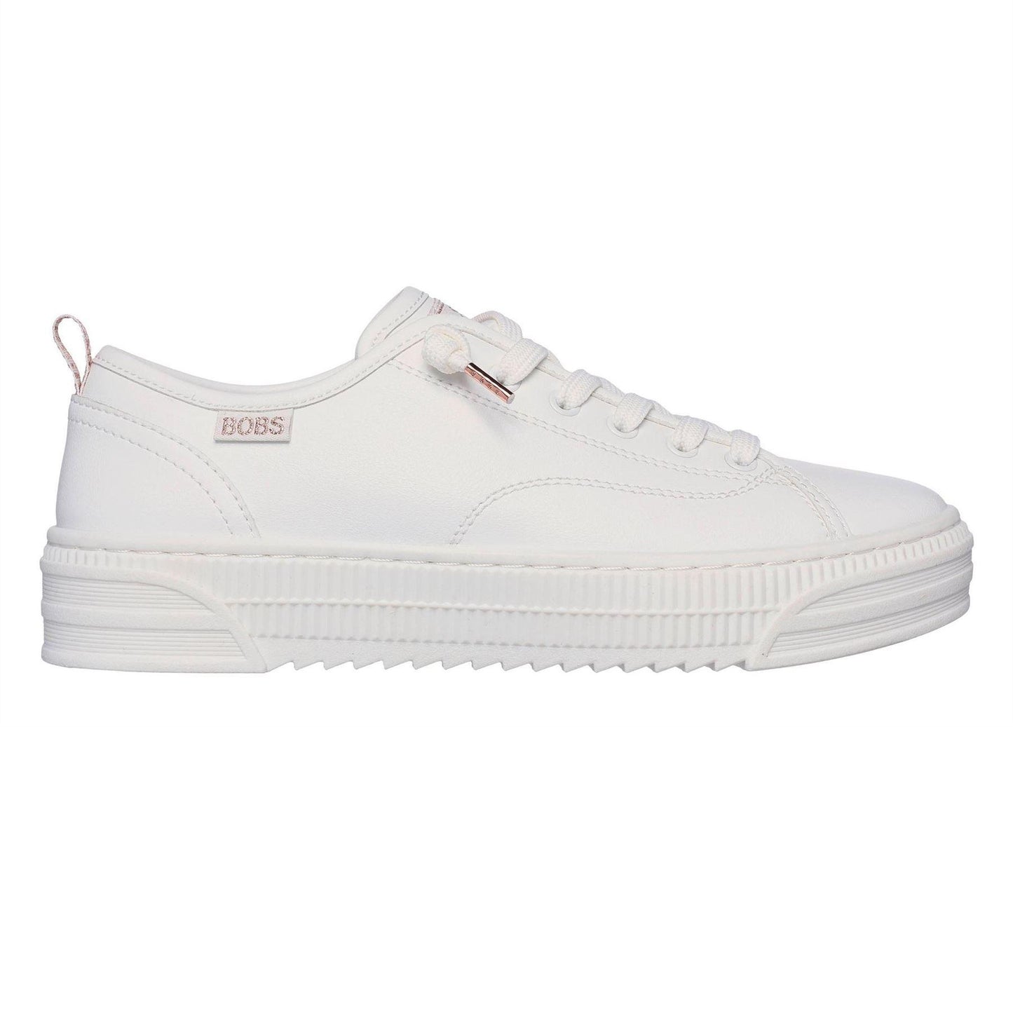 White - Front - Skechers Womens-Ladies Bobs Copa Platform Trainers