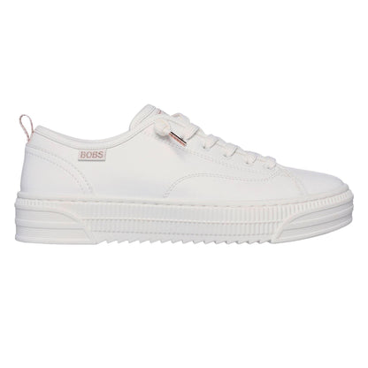 White - Front - Skechers Womens-Ladies Bobs Copa Platform Trainers