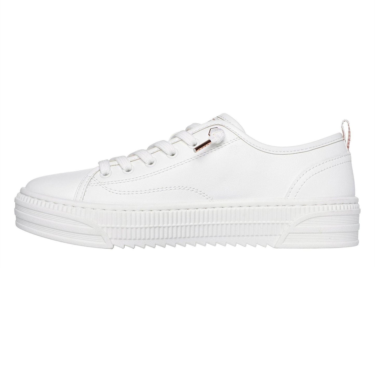 White - Back - Skechers Womens-Ladies Bobs Copa Platform Trainers