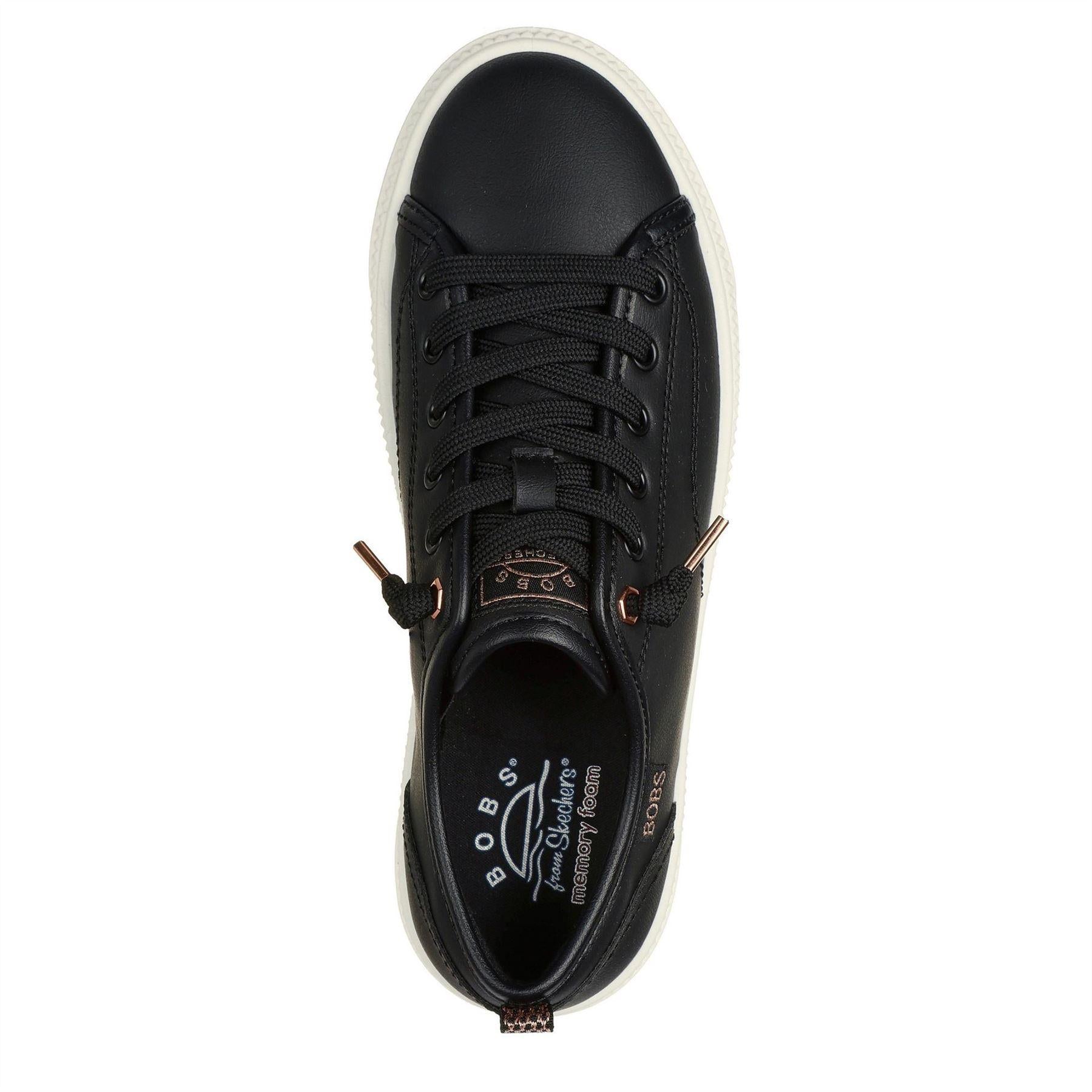 Black - Lifestyle - Skechers Womens-Ladies Bobs Copa Platform Trainers