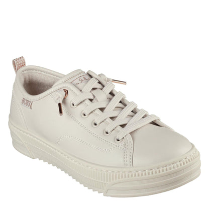 Off White - Side - Skechers Womens-Ladies Bobs Copa Platform Trainers