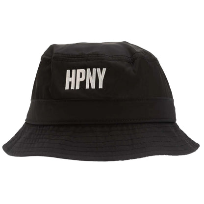 Black-White - Front - Heron Preston HPNY Embroidered Nylon Bucket Hat