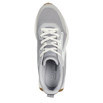 Grey - Lifestyle - Skechers Womens-Ladies Gusto Suede Panel Trainers
