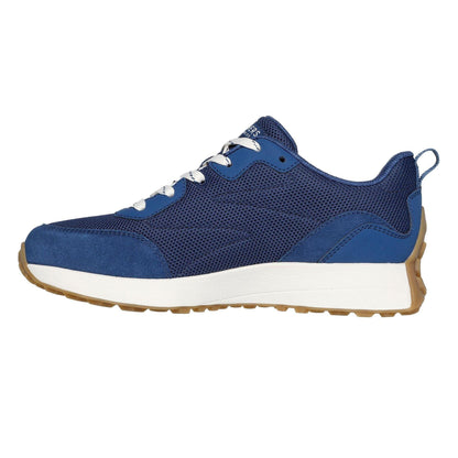 Navy - Back - Skechers Womens-Ladies Gusto Suede Panel Trainers