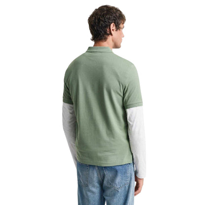 Green - Back - Gant Mens Plain Regular Polo Shirt