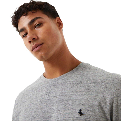 Grey Marl - Side - Jack Wills Mens Sandleford Logo T-Shirt