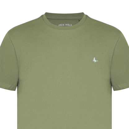Light Green - Side - Jack Wills Mens Sandleford Logo T-Shirt