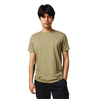 Sand - Front - Jack Wills Mens Sandleford Logo T-Shirt