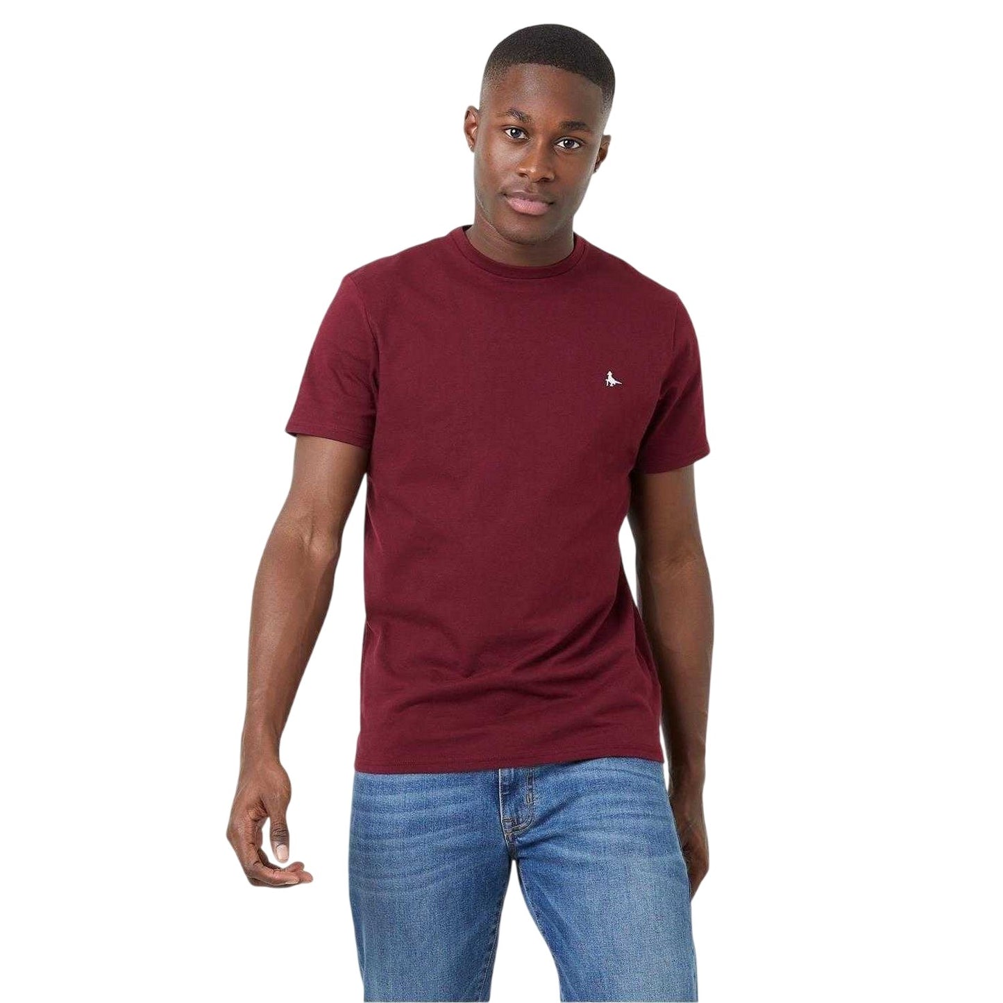 Damson - Front - Jack Wills Mens Sandleford Logo T-Shirt