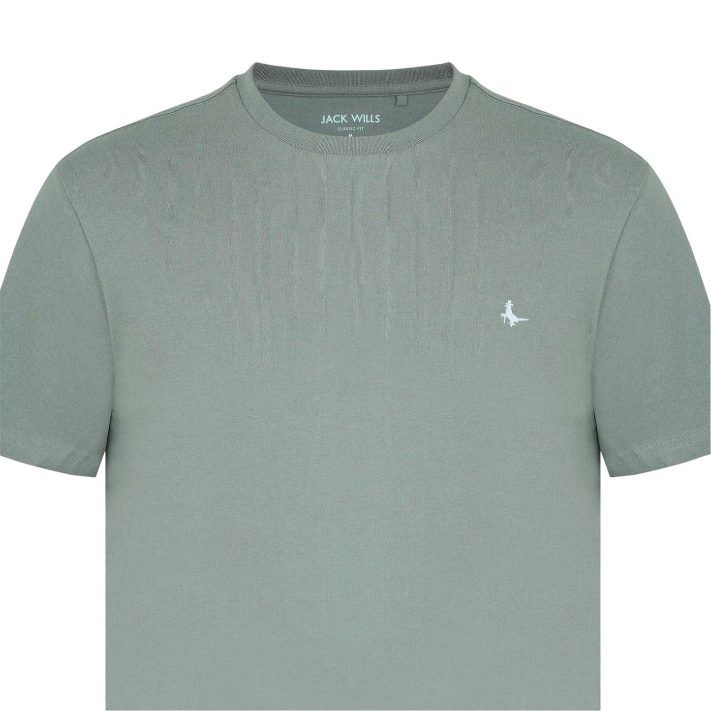 Silver Sage - Side - Jack Wills Mens Sandleford Logo T-Shirt
