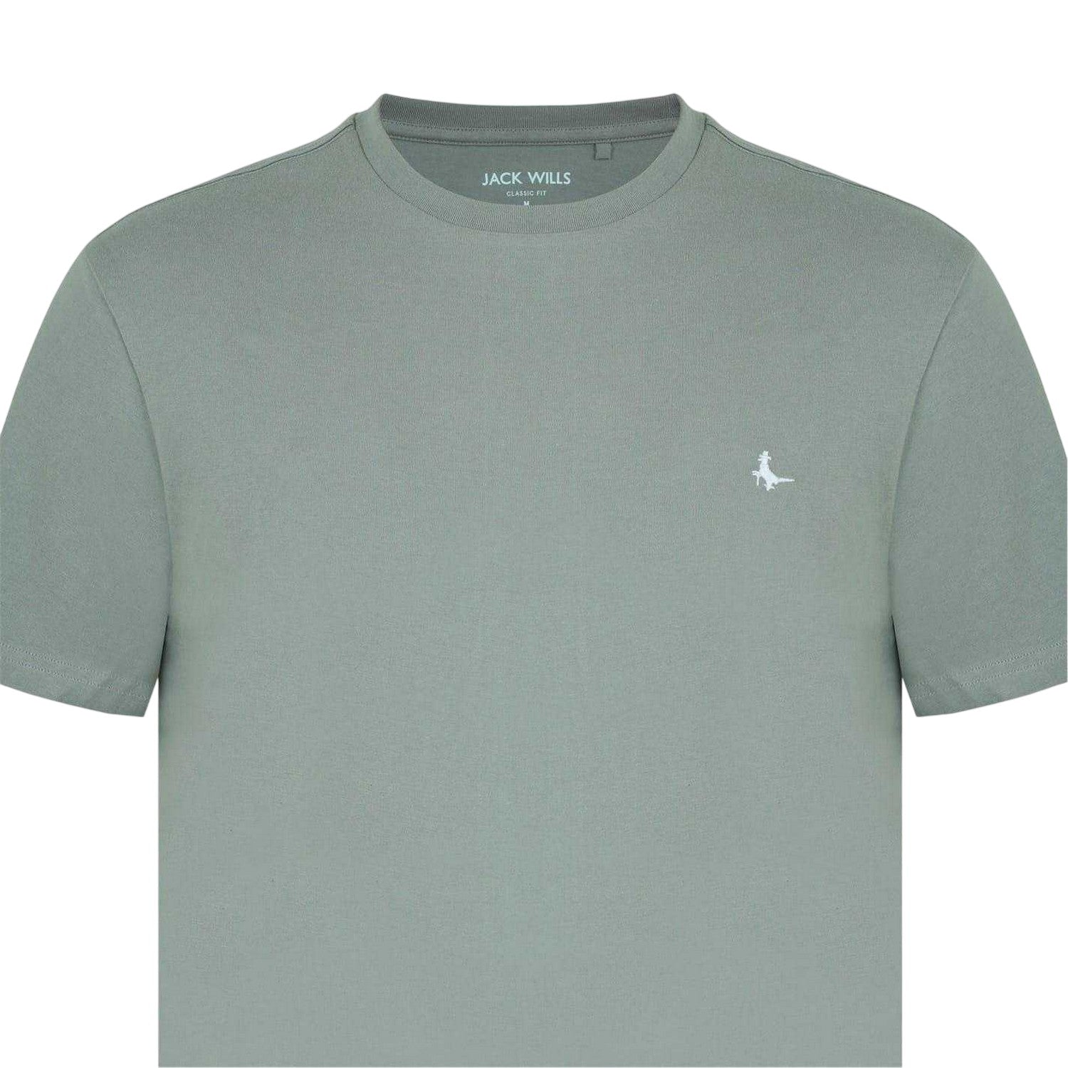 Silver Sage - Side - Jack Wills Mens Sandleford Logo T-Shirt