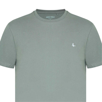 Silver Sage - Side - Jack Wills Mens Sandleford Logo T-Shirt