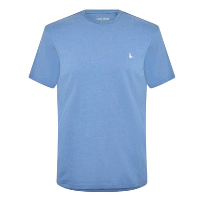 Steel Blue - Front - Jack Wills Mens Sandleford Logo T-Shirt