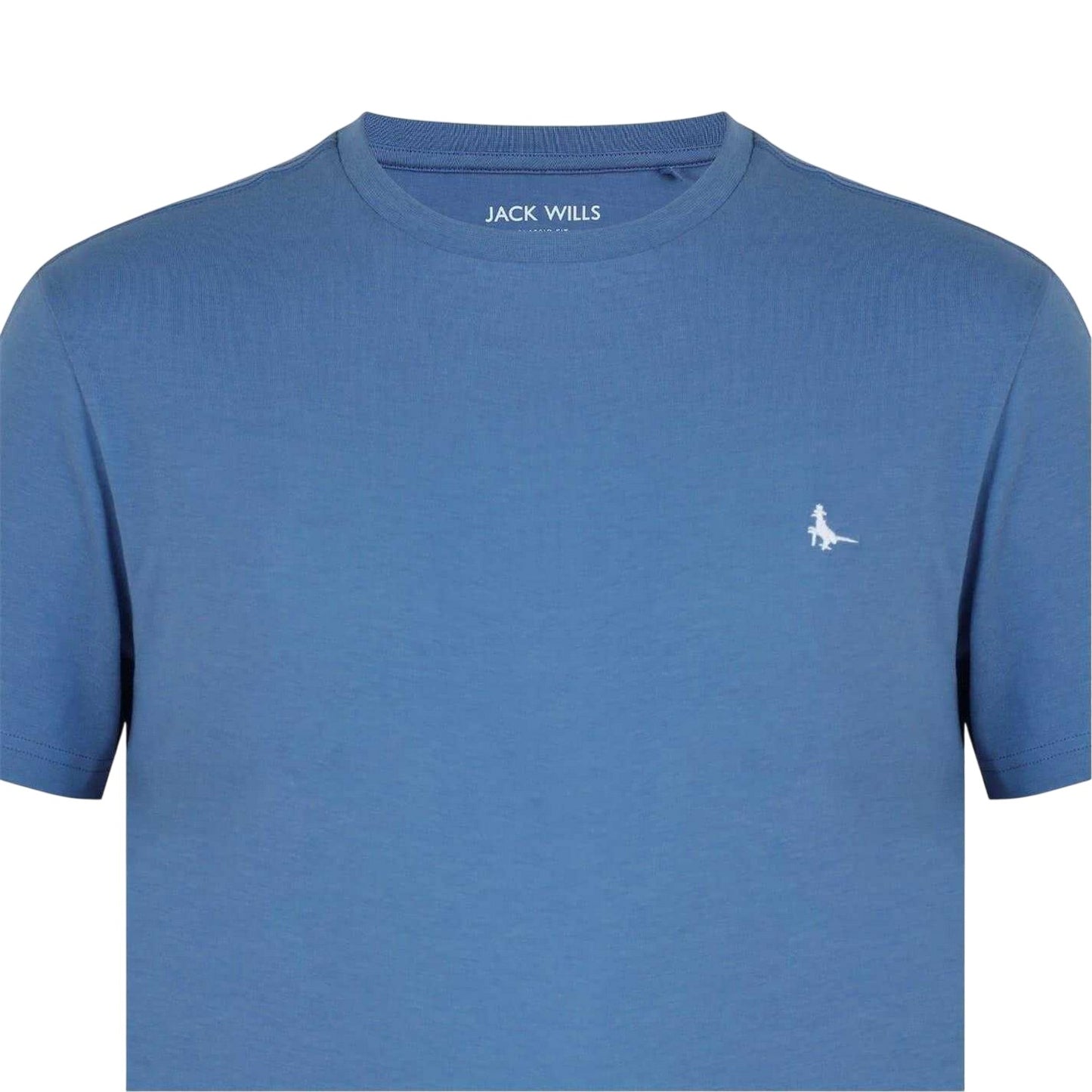 Steel Blue - Side - Jack Wills Mens Sandleford Logo T-Shirt