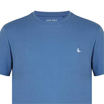 Steel Blue - Side - Jack Wills Mens Sandleford Logo T-Shirt