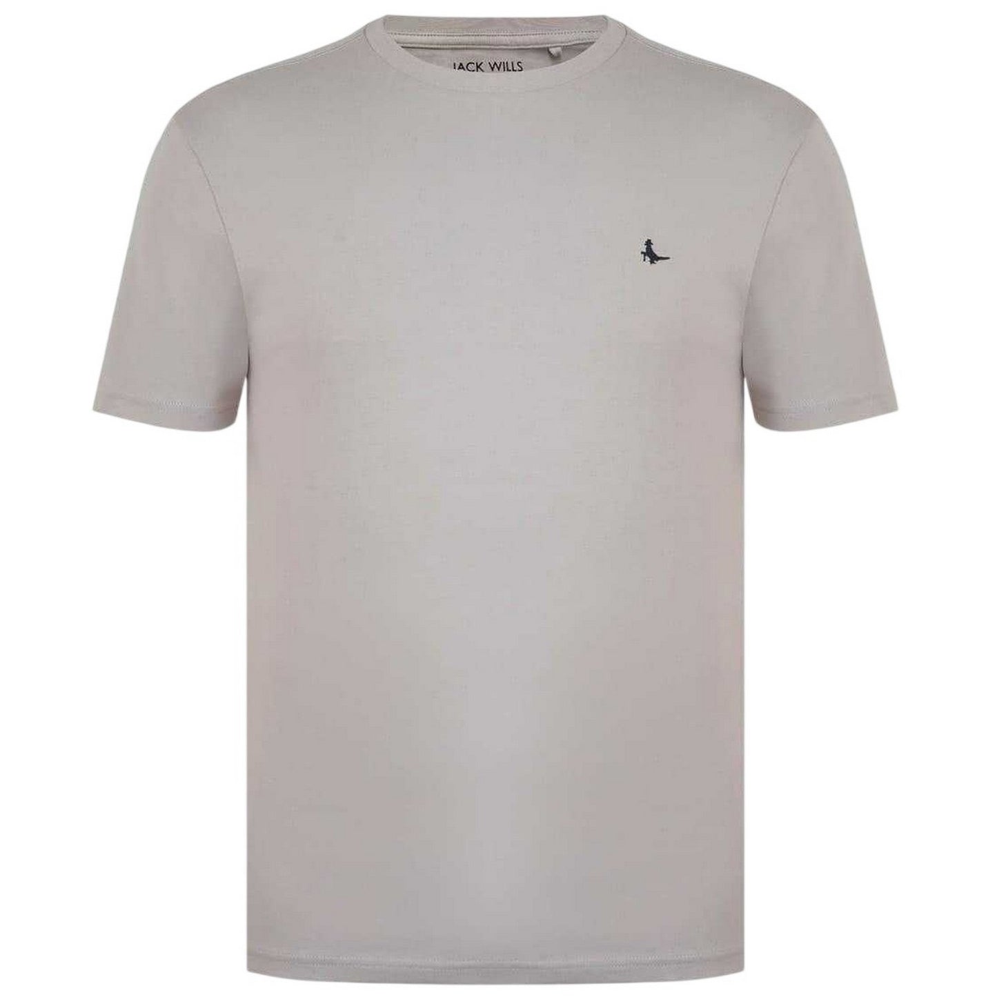 Stone - Front - Jack Wills Mens Sandleford Logo T-Shirt
