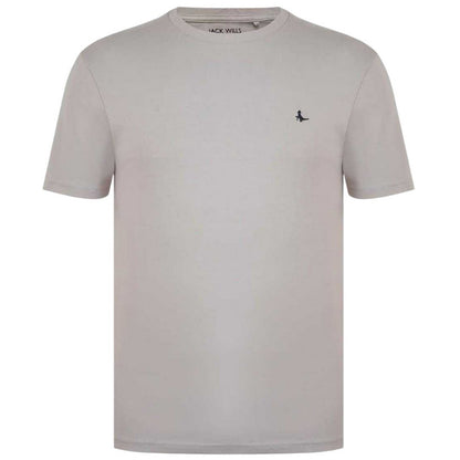 Stone - Front - Jack Wills Mens Sandleford Logo T-Shirt