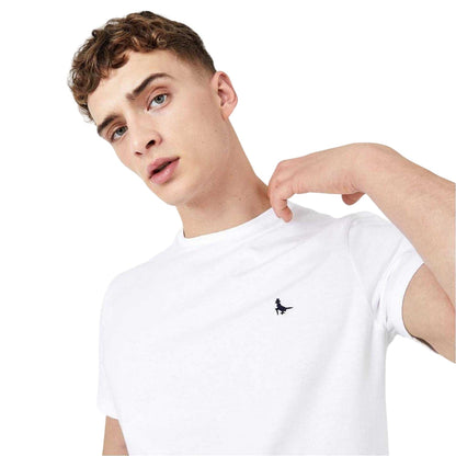 White - Side - Jack Wills Mens Sandleford Logo T-Shirt