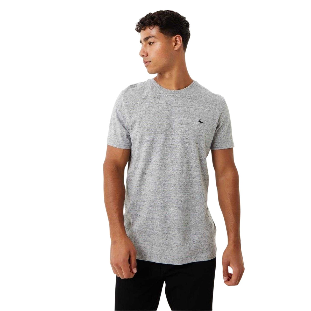 Grey Marl - Front - Jack Wills Mens Sandleford Logo T-Shirt