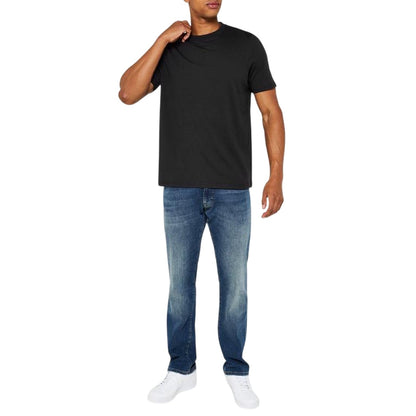 Grey Marl-Charcoal Marl-Black - Lifestyle - Donnay Mens Plain Crew Neck T-Shirt (Pack of 3)