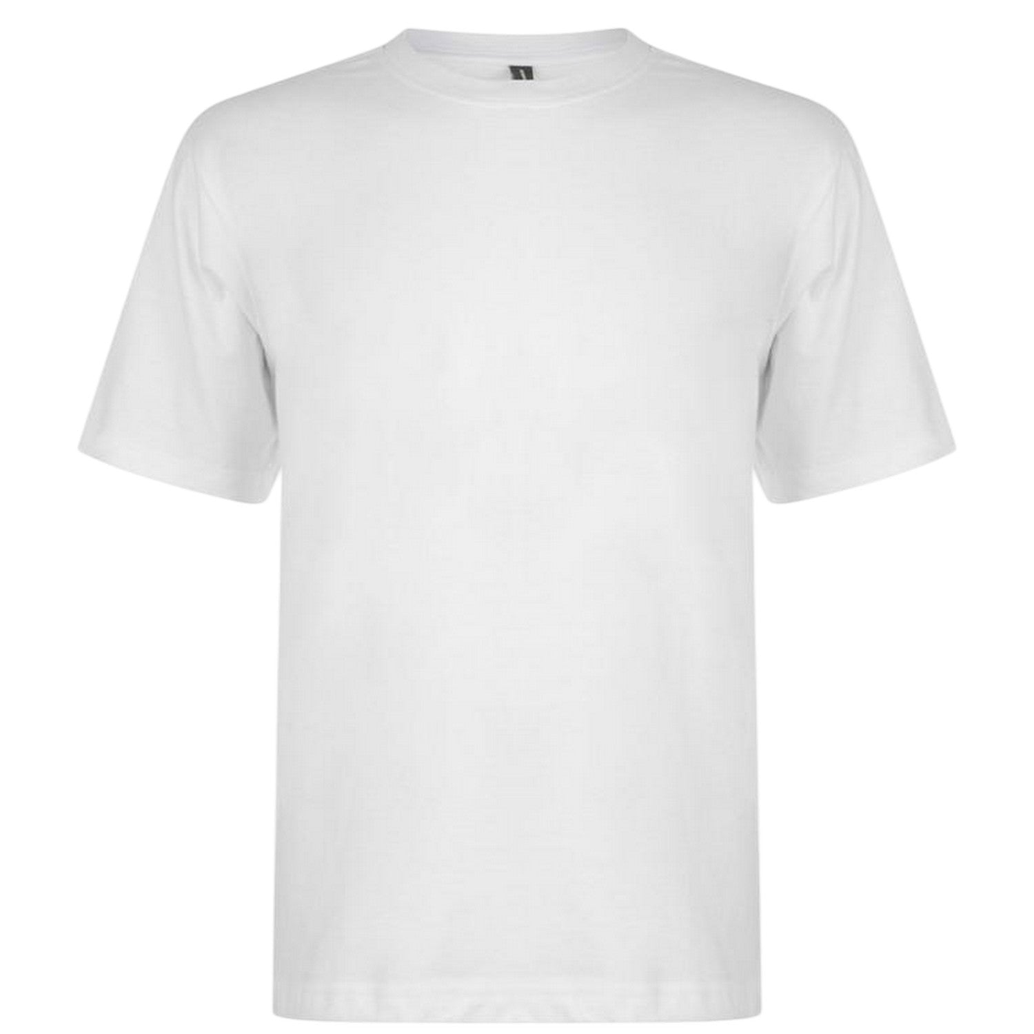White - Back - Donnay Mens Plain Crew Neck T-Shirt (Pack of 3)