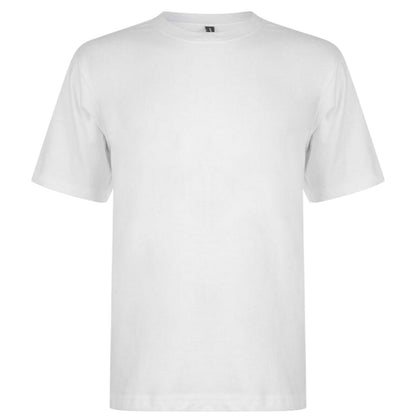 White - Back - Donnay Mens Plain Crew Neck T-Shirt (Pack of 3)