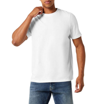 White - Side - Donnay Mens Plain Crew Neck T-Shirt (Pack of 3)