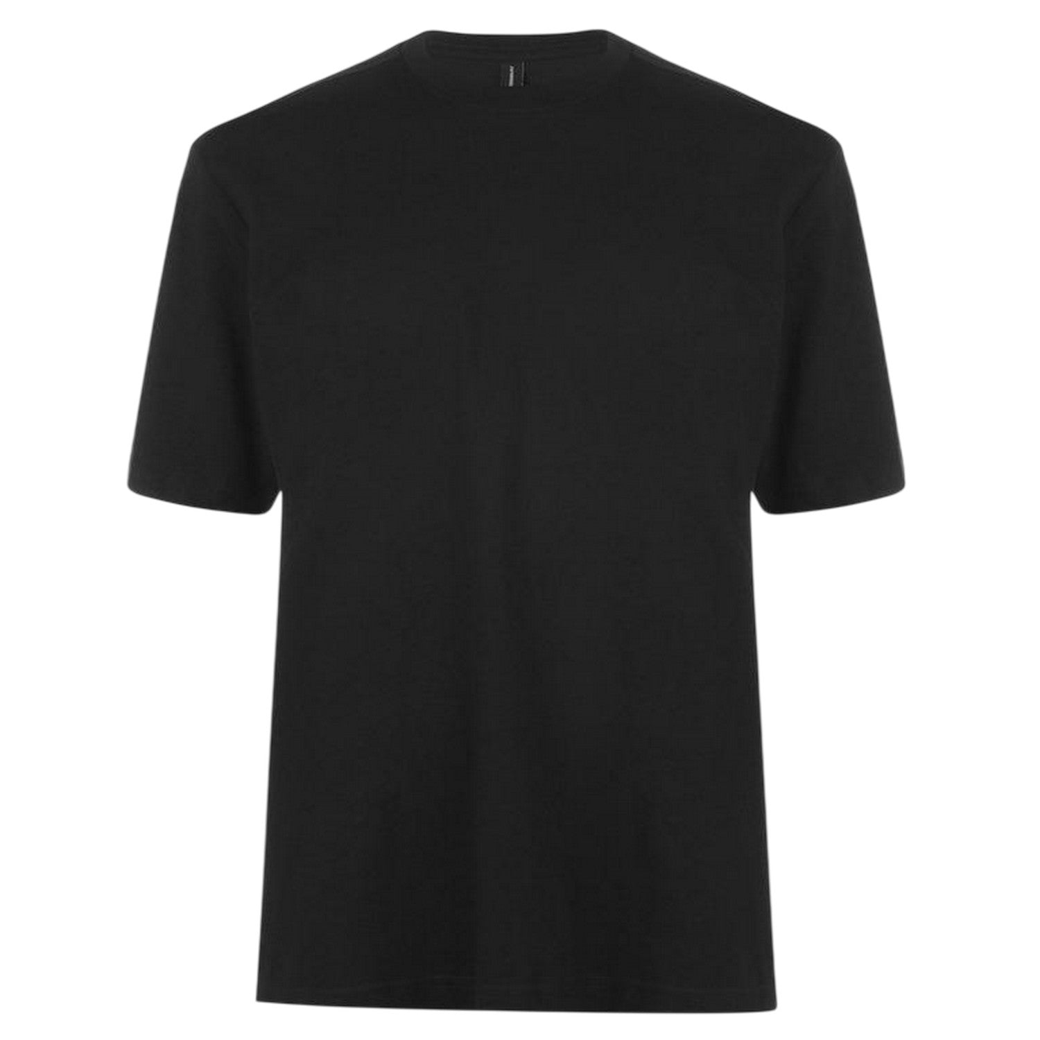 Black - Side - Donnay Mens Plain Crew Neck T-Shirt (Pack of 3)