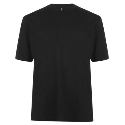 Black - Side - Donnay Mens Plain Crew Neck T-Shirt (Pack of 3)