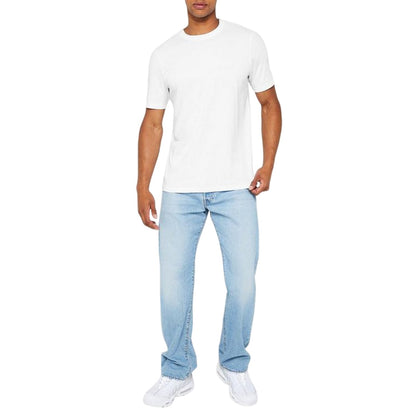 White-Black-Navy - Side - Donnay Mens Plain Crew Neck T-Shirt (Pack of 3)